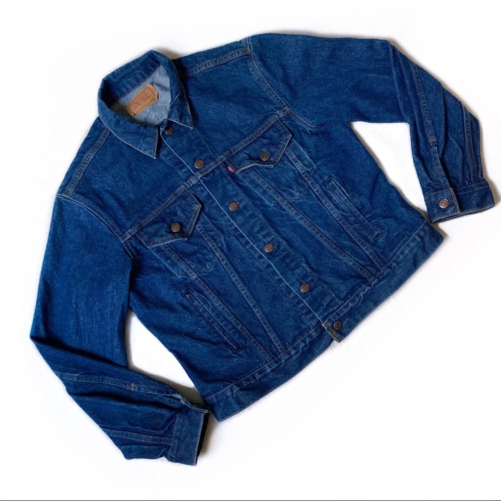 Levi’s 80s Vintage Dark Wash Denim Trucker Jacket